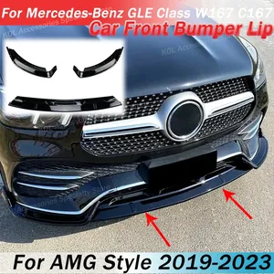 ลิ้นกันชนหน้ารถยนต์สำหรับ GLE Class W167 C167 ปี 2019-2023 สำหรับสปอยเลอร์ดิฟฟิวเซอร์สไตล์ AMG อุปกรณ์ตกแต่งชุดแต่ง - Product Image 1