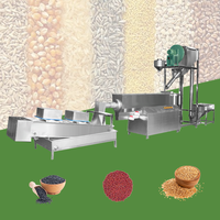 Ligne de nettoyage, décorticage et séchage de graines de sésame grande capacité, machine à laver les céréales, arachides, riz, maïs, haricots, blé