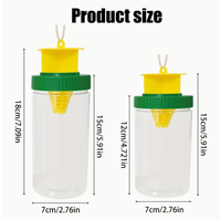 Piège à mouches jetable écologique en plastique avec poudre jaune à suspendre pour jardin, ferme, poulailler et plus encore