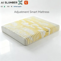 Matelas intelligent réglable AISLUMBERX, durable et écologique, avec ressorts ensachés et contrôle de fermeté, télécommande WiFi pour écoles, hôpitaux, hôtels