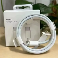 Cable de Carga Rápida de Nailon Trenzado de 1 m y 60 W, Tipo C a Tipo C, para iPhone 15 Pro Max, Accesorio para Computadora