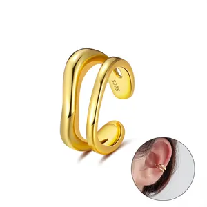 Rhintintin — pièces d'oreilles CL03 pour femme, 1 pièce, en argent Sterling 925, plaqué or, piercing pour Cartilage