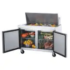 Refrigerador de mesa de preparación de alimentos comercial de 2 puertas 48.125 pulgadas W 11,47 Cu. Ft. Con Mega Top en acero inoxidable Serie DB - Product Image 3