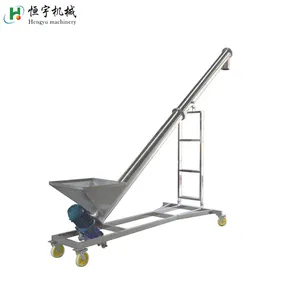 Material Handling Powder Feeder Machine Starch Wheat Flour Corn Food Inclined Spiral Screw Conveyor For Grain