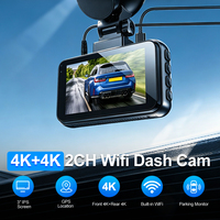 Caméra de Voiture 4K Allwinner V851S3 Double Caméra de Tableau de Bord Écran IPS 3 Pouces WiFi 5.8G Type C Moniteur de Stationnement GPS DVR Voiture OEM ODM MOQ