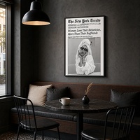 Impression sur toile encadrée noir mat « Les femmes aiment leur esthéticienne » en gros pour appartement côtier, location de vacances, décoration murale commerciale