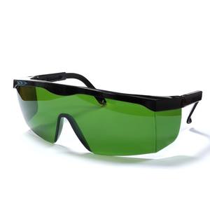 Lunettes de sécurité laser, monture noire, verres verts, protection 190-450 Nm contre les rayonnements lumineux, protection des yeux - Product Image 1