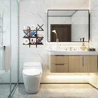 Étagère de rangement multifonctionnelle en bois massif, porte-mouchoirs de salle de bain et présentoir pour service à thé dans le salon