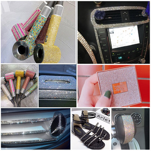 Bán Buôn 24*40Cm Màu Sắc Thủy Tinh Chuyển Rhinestone Chuỗi Trang Trí Trang Trí Sửa Chữa Nóng Thạch Tấm Nhựa Cho DIY Craft Đính - Product Image 6