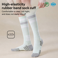 Chaussettes de compression mi-hautes en coton pour femme, respirantes, sans couture, sculptantes, pour l'automne