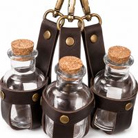 Vintage Mittelalterlicher Rittergürtel mit Magier-Medizinflasche Lederetui Anhänger Leder-Magieflaschen-Aufbewahrungshülle