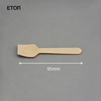 Spatule carrée miniature en bois de bouleau 70mm 95mm, pelle à glace jetable en bois, cuillère à dessert biodégradable pour dégustation, ustensiles