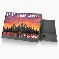 Moniteur portable AHXJKA 17,3 pouces, double écran 1600x900 60Hz, support pliable USB-C, étendez votre espace de travail, idéal pour le gaming, compatible Win/Mac