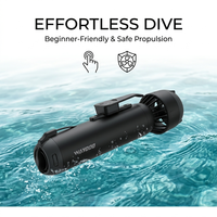 Propulseur Électrique Sous-Marin Certifié, Scooter Aquatique, Équipement de Plongée, Moteur Compact Portable pour la Nuit, pour la Natation et la Plongée Sous-Marine