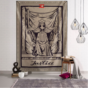 Mito Ilustración Estilo Paisaje contemporáneo Diseño Algodón Lino Oscuro <span class=keywords><strong>Brujería</strong></span> Habitación Cabecero Arras Alfombra Ecológico Hogar - Product Image 6