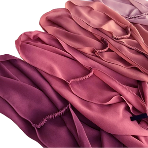 Écharpe en mousseline de soie unie avec perles, réglable et élastique, Zifeng OEM - Product Image 3