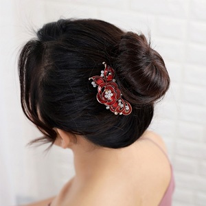 Exquis Rose fleur femmes bijoux de cheveux mode diamant cinq dents alliage épingle à cheveux élégante mariée <span class=keywords><strong>mariage</strong></span> <span class=keywords><strong>peigne</strong></span> à cheveux - Product Image 2