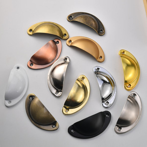 Furniture Handle Oval 82mm Iron Plated Durable Drawer Pull Traditional Style - Product Image 2