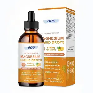 OEM/ODM Magnesium Glycinate Supplement, Liquid Drops with Magnesium Vitamin B,C,D - Promotes Nerve, Bowel, Relaxation Function