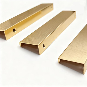 Aluminum Alloy Right Angle <b>Edge</b> Sealed Handle Bar Cabinet Minimalist Design Easy Installation - Product Image 3
