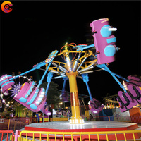 Produits populaires intérieur extérieur parc d'attractions manèges rotation aéroportée tir double chaise volante jet en spirale