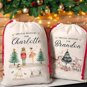 Sacchi di Babbo <span class=keywords><strong>Natale</strong></span> personalizzati per <span class=keywords><strong>natale</strong></span> e Halloween in bianco sublimazione regalo in tessuto per disegnare borse di stringa - Product Image 3