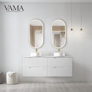 Meuble-lavabo mural flottant de style <span class=keywords><strong>appartement</strong></span> au design moderne et élégant NT28002-60 - Product Image 5