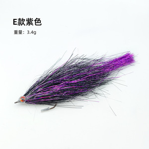 Flashabou Pike Streamer, Streamer pour poissons de prédateurs d'eau salée, Mosca pour Maskinonge - Product Image 5