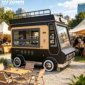 Remorque de vente mobile électrique ZOWN pour aliments surgelés, chariot de stockage frigorifique commercial en acier inoxydable, double évier, pour crème glacée et bâtonnets glacés - Product Image 1