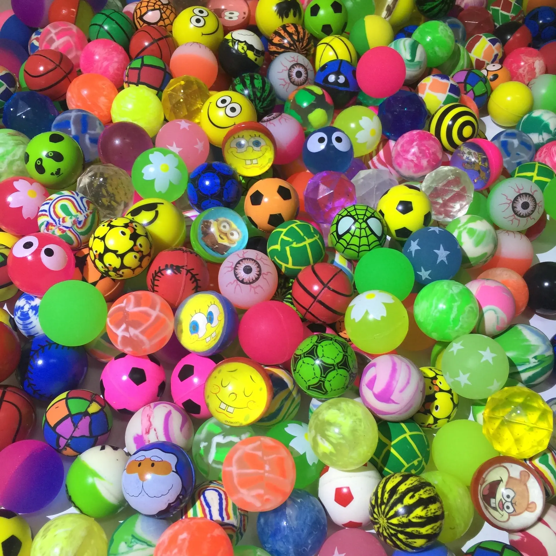 Toplu lastik kabarık topları çocuk oyuncak renkli kabarık topları Bolas De Goma atlama atlama zıplayan top