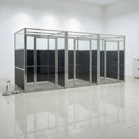 Grand chenil extérieur de luxe pour chiens en acier inoxydable, cage commerciale pour chiens, chenils d'hôtel pour chiens, mobilier pour hôtel pour animaux de compagnie