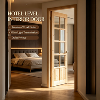 Porte intérieure en bois de cèdre massif, durable, en bois naturel, avec vitrage, pour intérieur commercial