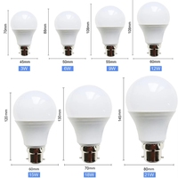 Ampoule à LED B22 Lampe à baïonnette Lampada Lumière boule blanche chaude 21W 18W 15W 12W 9W 6W 3W Blanc froid Bombill AC 110V 220V 240V