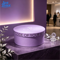 Coffret Cadeau Cylindrique Luxe Violet avec Logo Personnalisé Estampage à Chaud Matériaux Recyclés Écologiques Finition Mate pour Cosmétiques et Soins de la Peau