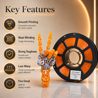 Filamento PETG Transparente Naranja Básico de 1.75mm para Impresora 3D, Material de Impresión PETG Estándar para Impresoras 3D FDM, Venta al Por Mayor