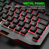 Combo de Teclado y Ratón para Juegos con Cable LIMEIDE T25, Panel Metálico, Sensación Mecánica, Retroiluminación de Arcoíris, 104 Teclas para PC y Laptop