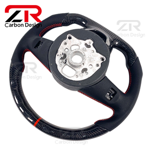 Volante Deportivo Personalizado de Cuero Genuino y Fibra de Carbono para <span class=keywords><strong>Audi</strong></span> B9 A3 A4 A5 RS3 <span class=keywords><strong>RS4</strong></span> S3 S4 S5 A6 A7 A8 Q5 Q7 Q8, <span class=keywords><strong>Interior</strong></span> de Auto - Product Image 6