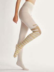 Combinaison moulante à motif pistolet rayé imprimé, style adolescent, sexy, chinoise, forme libre, collants - Product Image 4