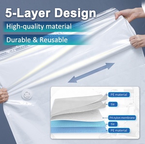 משאבה עיצוב חינם חלל בד שומר/תיק מארגן דחוס שקיות אבק ואקום קובייה עבור נסיעות - Product Image 4