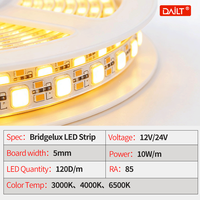 Bande LED COB Haute Densité IP20 10W/M Durée de Vie 30000 Heures pour Projets Architecturaux, Hôtels, Appartements, Armoires, Plafonds et Encres de Plafond