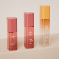 Nouveau produit : Flacon pulvérisateur carré en PET avec brume fine et différentes couleurs, brillant, vide, pour soins de la peau, idéal pour les voyages