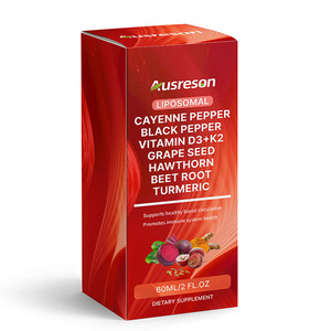 VitaSpring OEM Supplément Liquide Biologique en Gouttes de Poivre de Cayenne, Poivre Noir, Vitamine D3 K2 et Pépins de Raisin, <span class=keywords><strong>Boisson</strong></span> à la Vitamine D3 K2 de Cayenne - Product Image 1