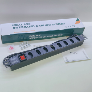 Prix de gros 1U 19 pouces Type Brésil 8 voies Unité de distribution d'alimentation (PDU) à montage en rack Boîtier en aluminium Prise PDU - Product Image 5