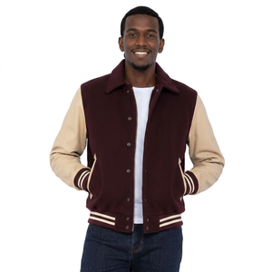 Applique Chenille Patches <b>Varsity</b> <b>Jacket</b> Outdoor Winter <b>Men</b> Vintage Streetwear College Letterman Baseball <b>Bomber</b> <b>Jacket</b> - Product Image 1