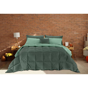 EDREDÓN DE POLIÉSTER ACOLCHADO 250X250CM EN VARIOS COLORES SÓLIDOS - Product Image 1