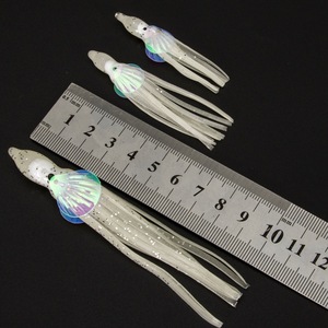 Faldas de calamar para Pesca, Señuelos luminosos con <span class=keywords><strong>escamas</strong></span>, 5cm, 6cm, 10cm, novedad - Product Image 4