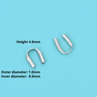 Protectores de Cable de Plata de Ley 925 de Buena Calidad, Conectores de Plata para Hacer Joyería, Accesorios y Suministros
