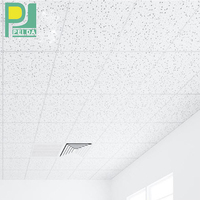 Dalles de plafond suspendu en laine minérale noire durables, fibres minérales pour plafond