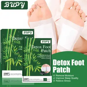 Diskon besar ekstrak Herbal cuka bambu tambal kaki detoks perawatan kesehatan pembersih detoks tidur kaki Patch bantalan Label pribadi