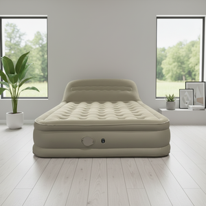 <span class=keywords><strong>Matelas</strong></span> <span class=keywords><strong>gonflable</strong></span> floqué en PVC avec dossier intégré, lit d'appoint à trois couches avec <span class=keywords><strong>pompe</strong></span> électrique <span class=keywords><strong>intégrée</strong></span> - Product Image 2
